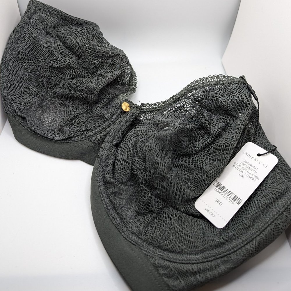 Understance Zoe underwire lace bra, size 36 G